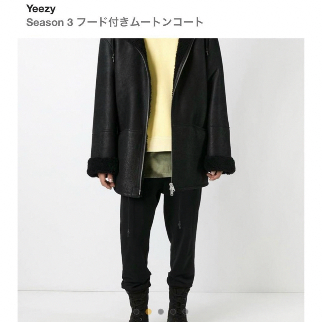 ジャケット/アウター送料込 18万yeezy/イージー season3ムートン レザー ジャケット