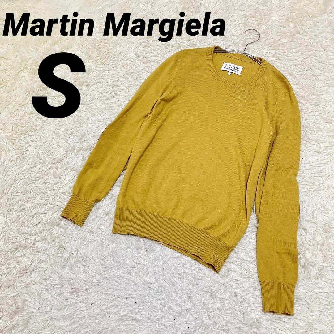 メンズ【Martin Margiela】エルボーパッチ 切替 ニット セーター