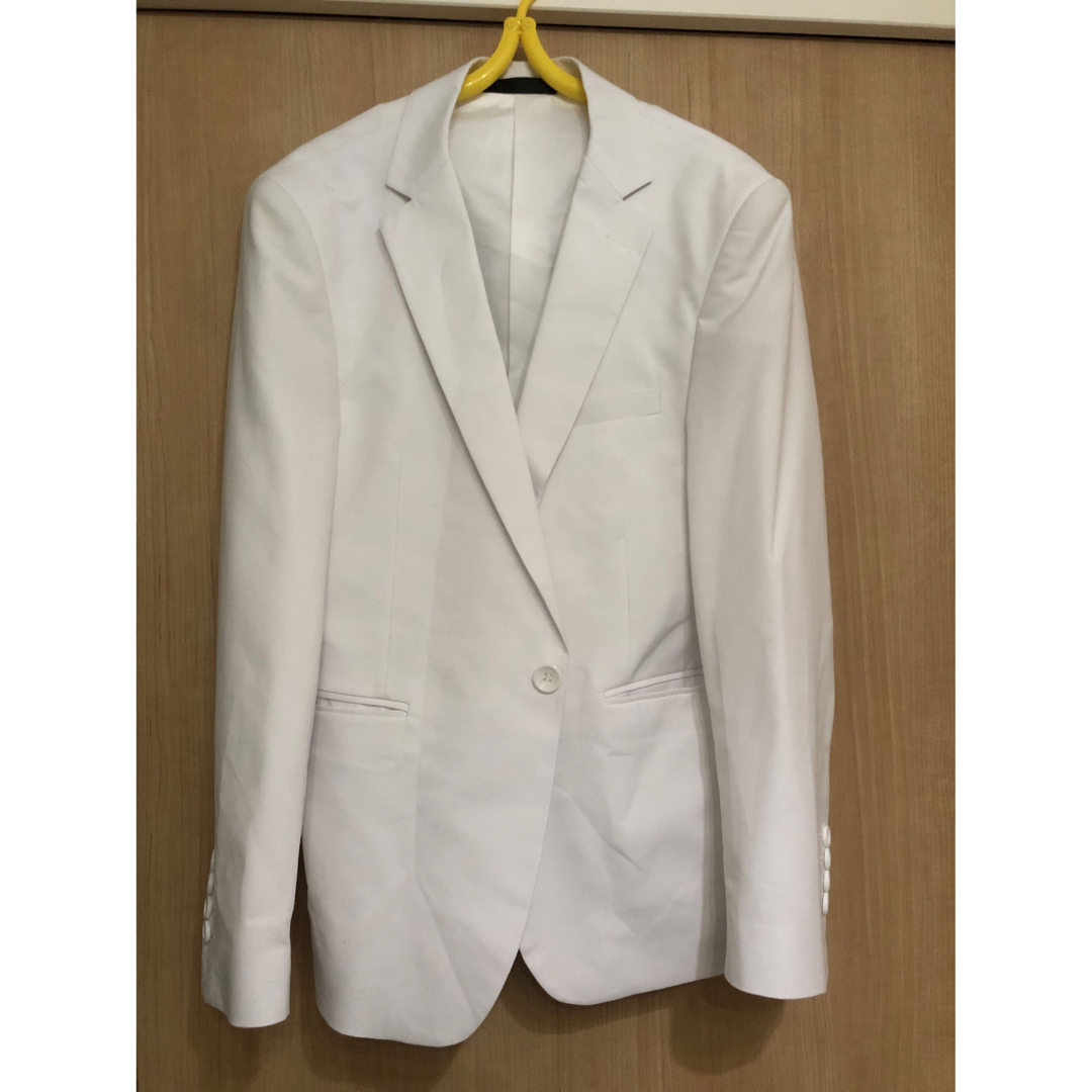 新郎　8点　セット　白　スーツ　メンズ　二次会　結婚式　ウェディング メンズのスーツ(セットアップ)の商品写真