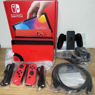 ニンテンドースイッチ(Nintendo Switch)のNintendo Switch 有機ELモデル マリオレッドの純正の付属品セット(その他)