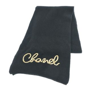 シャネル(CHANEL)のCHANEL シャネル マフラー - 黒 【古着】【中古】(マフラー/ショール)