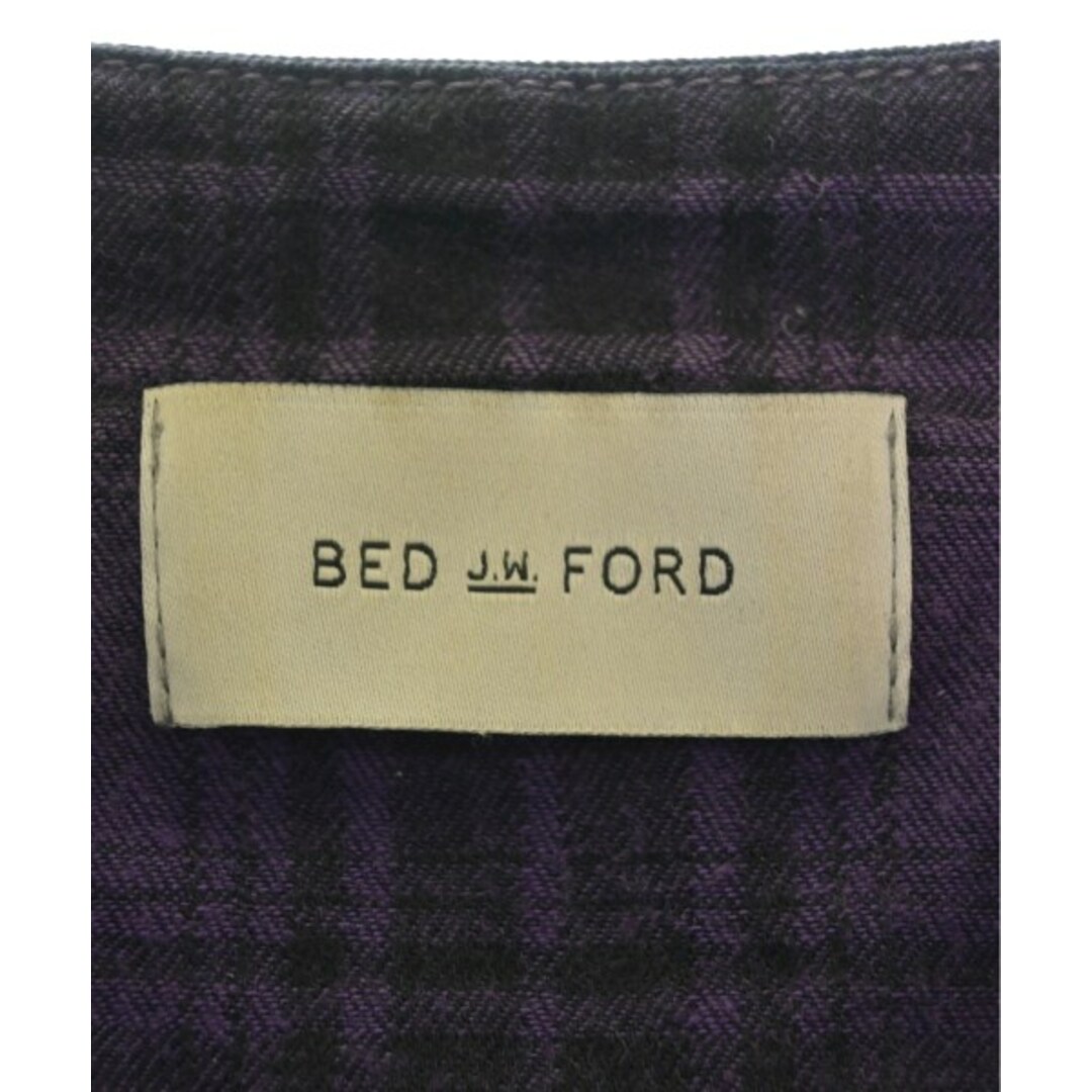 BED J.W. FORD(ベッドフォード)のBED J.W. FORD カジュアルシャツ 1(S位) 紫x紺(チェック) 【古着】【中古】 メンズのトップス(シャツ)の商品写真