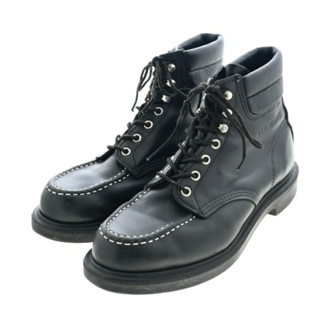 REDWING(レッドウィング)のREDWING レッドウィング ブーツ US9(27cm位) 黒 【古着】【中古】 メンズの靴/シューズ(ブーツ)の商品写真