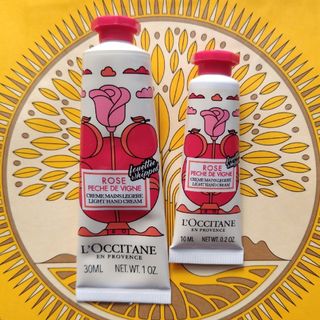 ロクシタン(L'OCCITANE)のロクシタンハンドクリームローズヴァインピーチ30ml&10ml(ハンドクリーム)