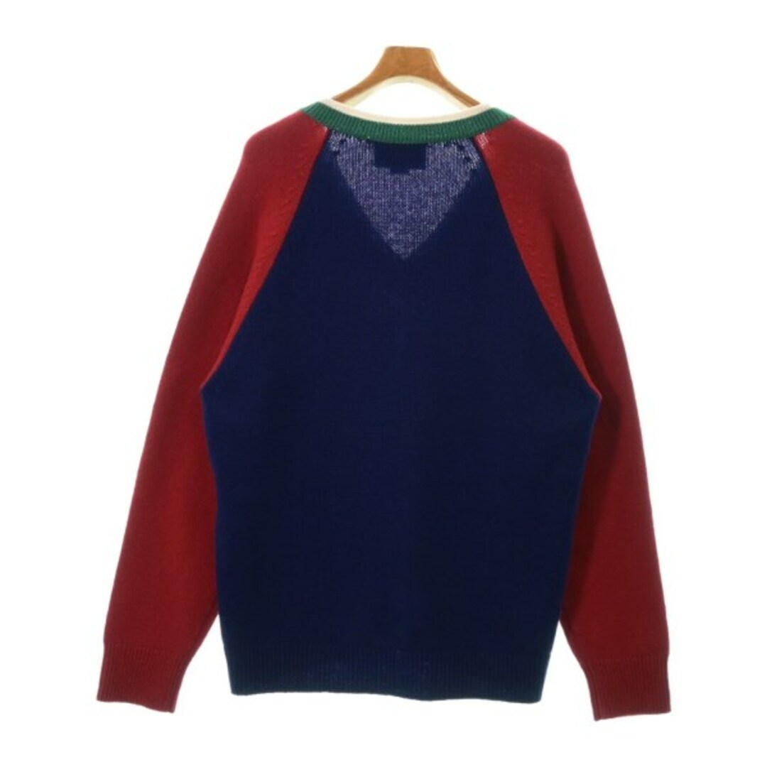 GUCCI - GUCCI グッチ ニット・セーター M 青x赤x緑等 【古着 GUCCI - GUCCI グッチ ニット・セーター M 青x赤x緑等 【古着