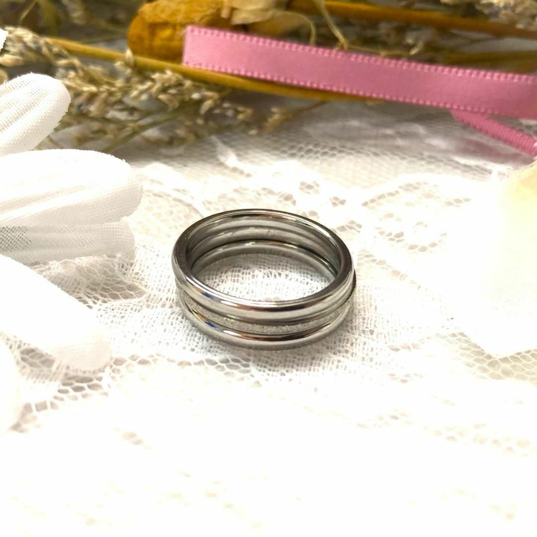 3つセット リング 11号 US6号 指輪 シルバー レディースのアクセサリー(リング(指輪))の商品写真