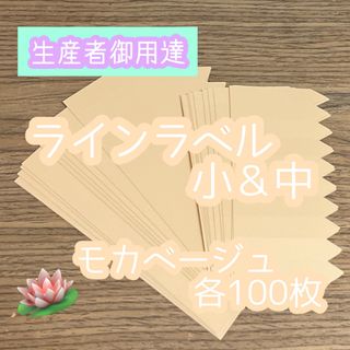 ラインラベル 小＆中セット 茶 各100枚 園芸カラー 多肉植物 エケベリア (プランター)