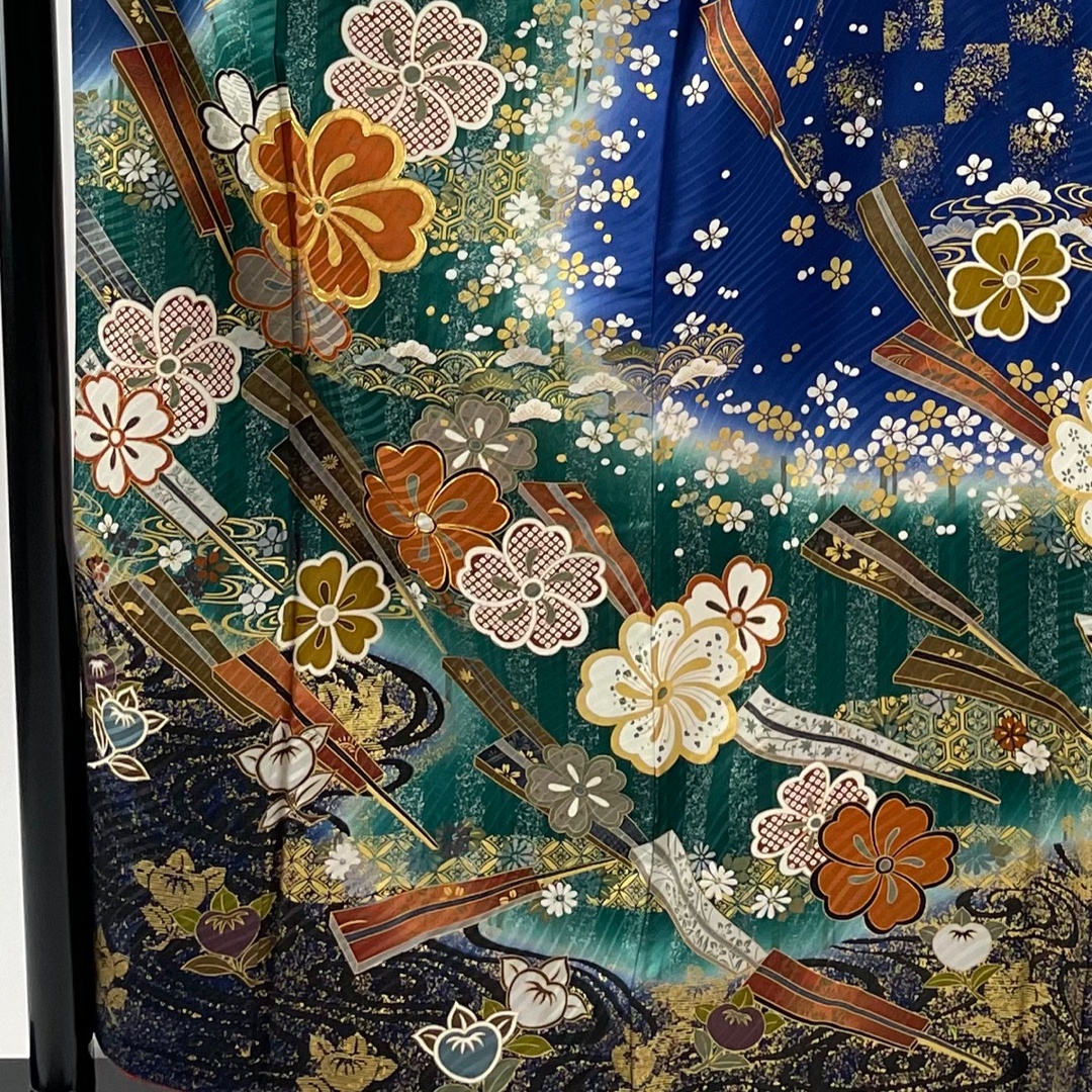 バイセル着物振袖 美品 秀品 161cm 63.5cm 正絹