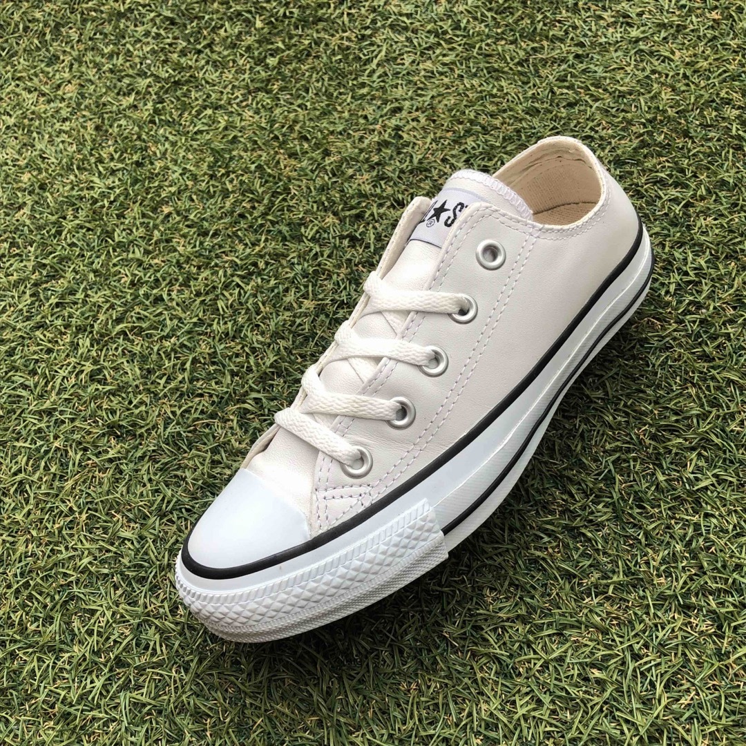 美品22.5 converseコンバース レザー オールスター OX HW644