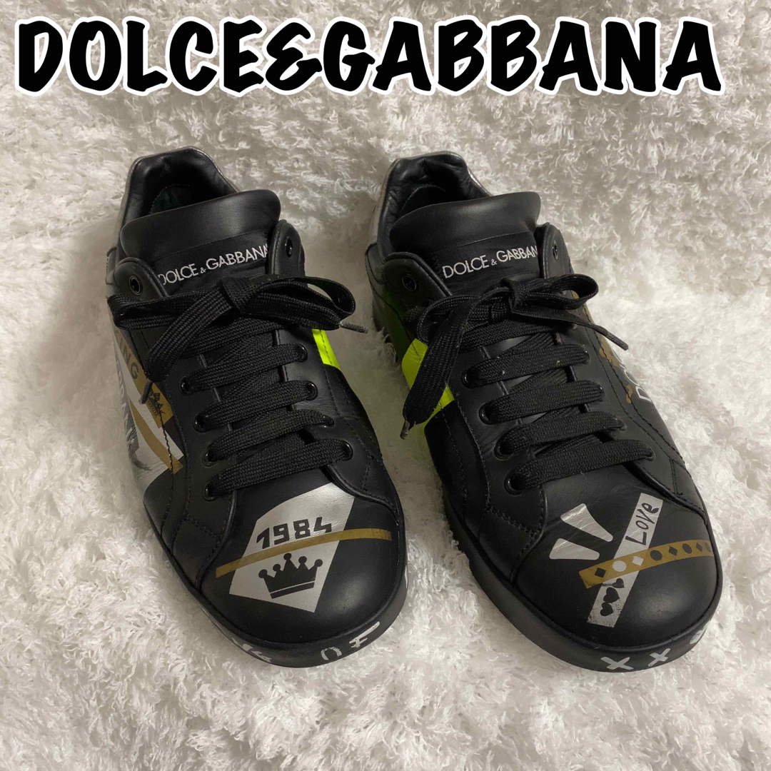 DOLCE&GABBANA(ドルチェアンドガッバーナ)の希少！DOLCE&GABBANA ドルガバ ローカットスニーカー ロゴ  8 メンズの靴/シューズ(スニーカー)の商品写真