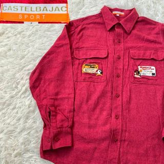 カステルバジャック(CASTELBAJAC)のカステルバジャック　シャツ　ワッペン　パンダ　クマ　レッド(シャツ)