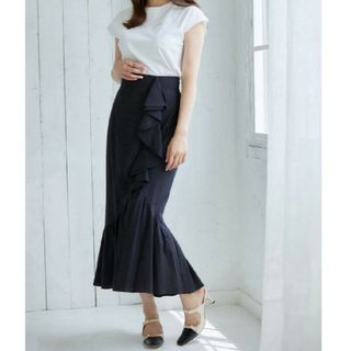 ハーリップトゥ(Her lip to)のherlipto  mermaid linen ruffled skirt  (ロングスカート)