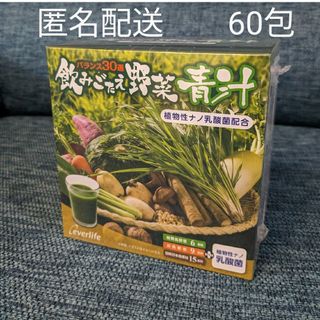 飲みごたえ野菜青汁 60包 植物性ナノ乳酸菌配合 大麦若葉 エバーライフ(青汁/ケール加工食品)