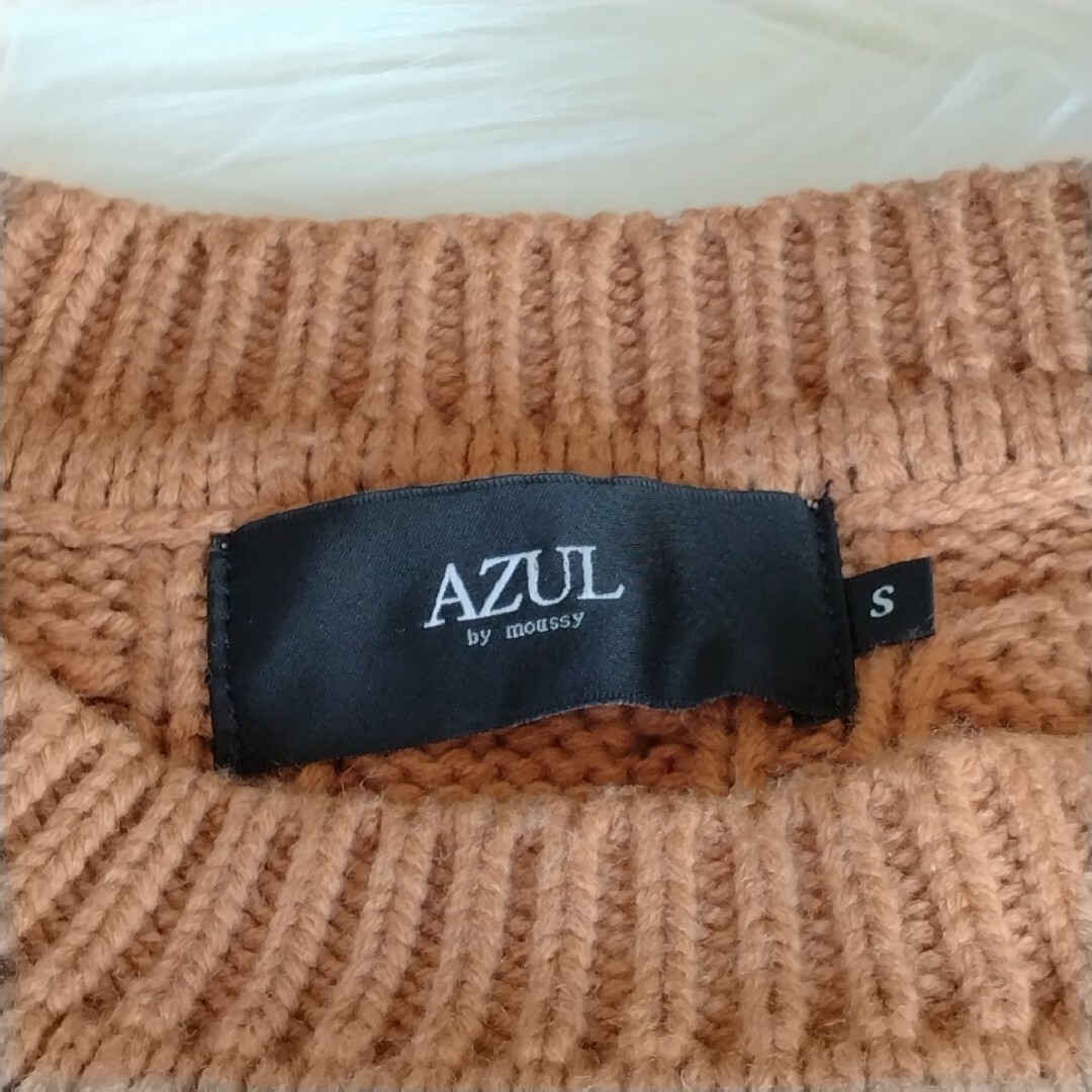 ブランド メンズ セーター AZUL ブラウン 冬服 丸首 茶色 アズール メンズのトップス(ニット/セーター)の商品写真