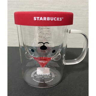 スターバックスコーヒー(Starbucks Coffee)の「スターバックス」ホリデー2021耐熱グラスマグポーラーベアフェイス296ml(グラス/カップ)