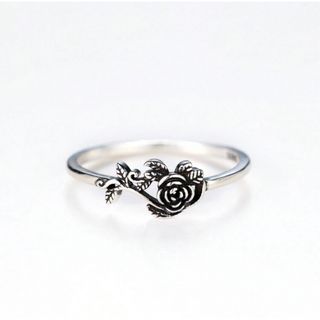 薔薇 指輪 ファッションリング シルバー925(リング(指輪))
