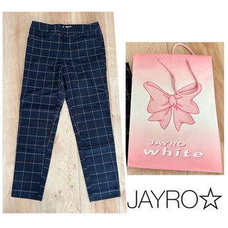 ジャイロ(JAYRO)のJAYRO☆カジュアルチェックパンツ テーパード+ショップ袋付き(カジュアルパンツ)