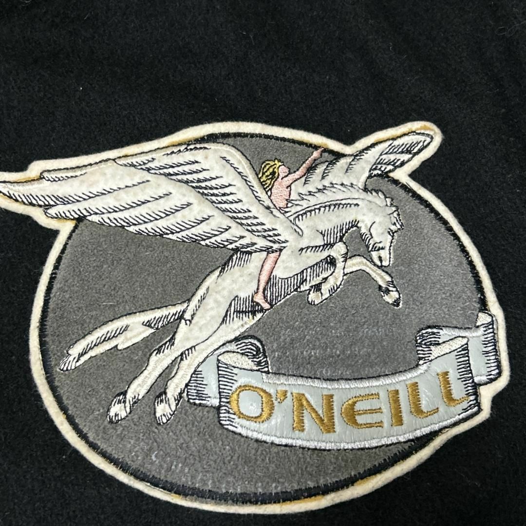 O'NEILL(オニール)の90s O'NEILL スタジャン ブラック 表記M 袖レザー牛革 メンズのジャケット/アウター(スタジャン)の商品写真