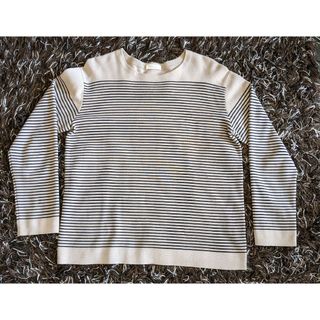 ビューティアンドユースユナイテッドアローズ(BEAUTY&YOUTH UNITED ARROWS)のユナイテッドアローズ　ミラノリブニット　ロンT　ロングTシャツ　М　ボーダー(Tシャツ/カットソー(七分/長袖))