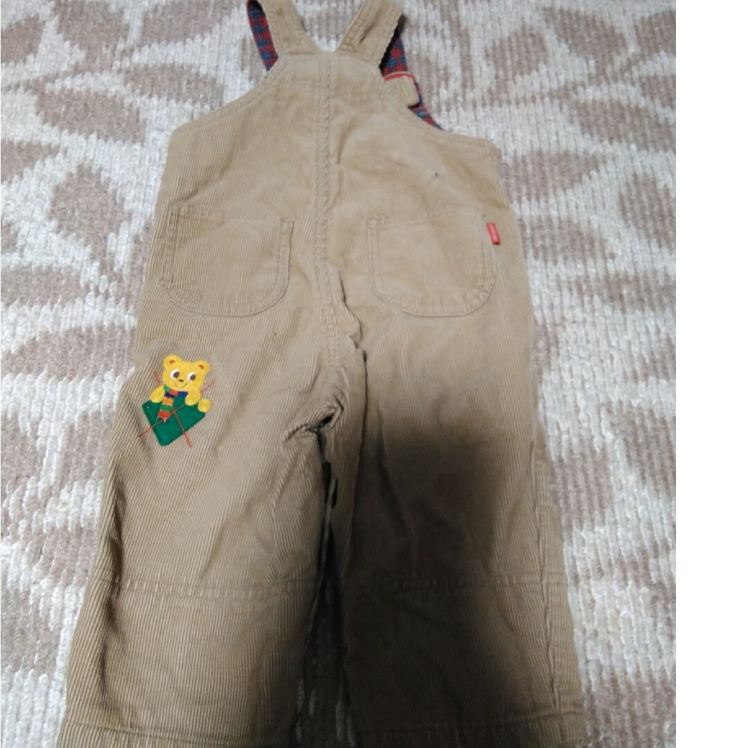 mikihouse(ミキハウス)の子供服  ミキハウス  コーデュロイオーバーオール  80cm キッズ/ベビー/マタニティのベビー服(~85cm)(ロンパース)の商品写真