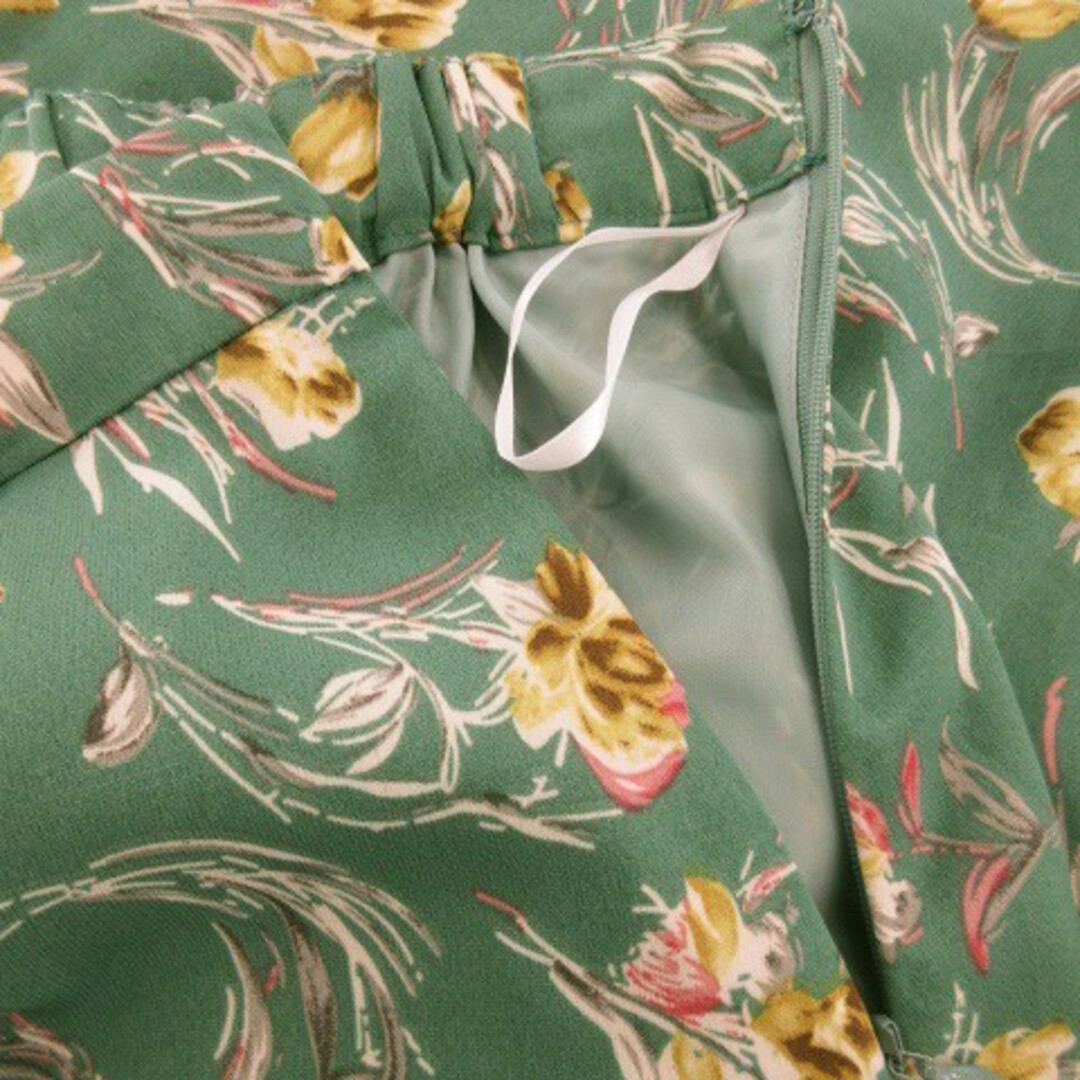 FREE'S MART(フリーズマート)のフリーズマート スカート フレア ロング マキシ バックゴム 花柄 FR 緑 レディースのスカート(ロングスカート)の商品写真