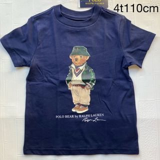 ラルフローレン(Ralph Lauren)の4t110cm 半袖　紺　グリーンハットベア　ラルフローレン(Tシャツ/カットソー)