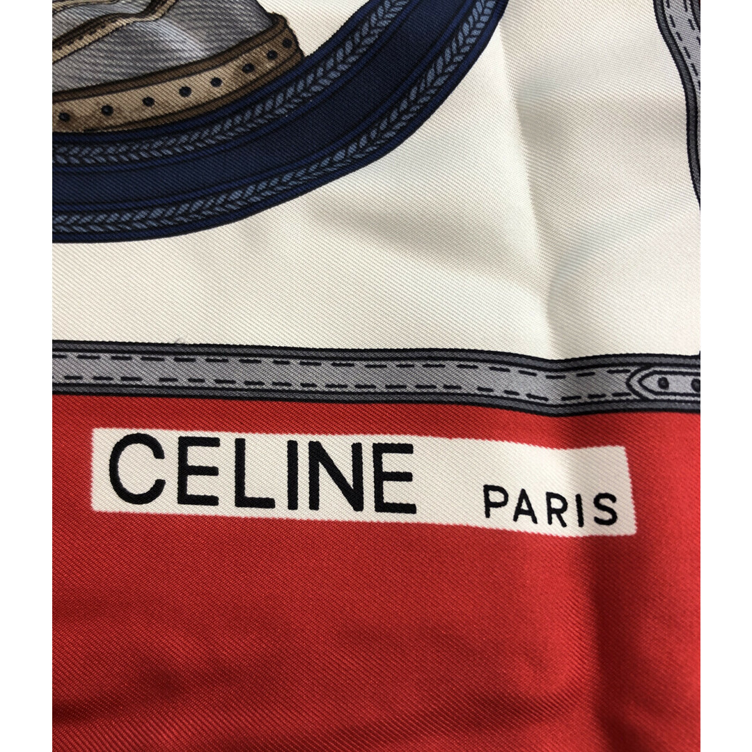 celine(セリーヌ)のセリーヌ CELINE スカーフ シルク100% 白馬    レディース レディースのファッション小物(バンダナ/スカーフ)の商品写真