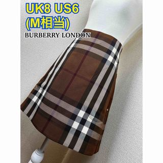 BURBERRY - バーバリーロンドン シルク混 スカート 黒 シャドー ...