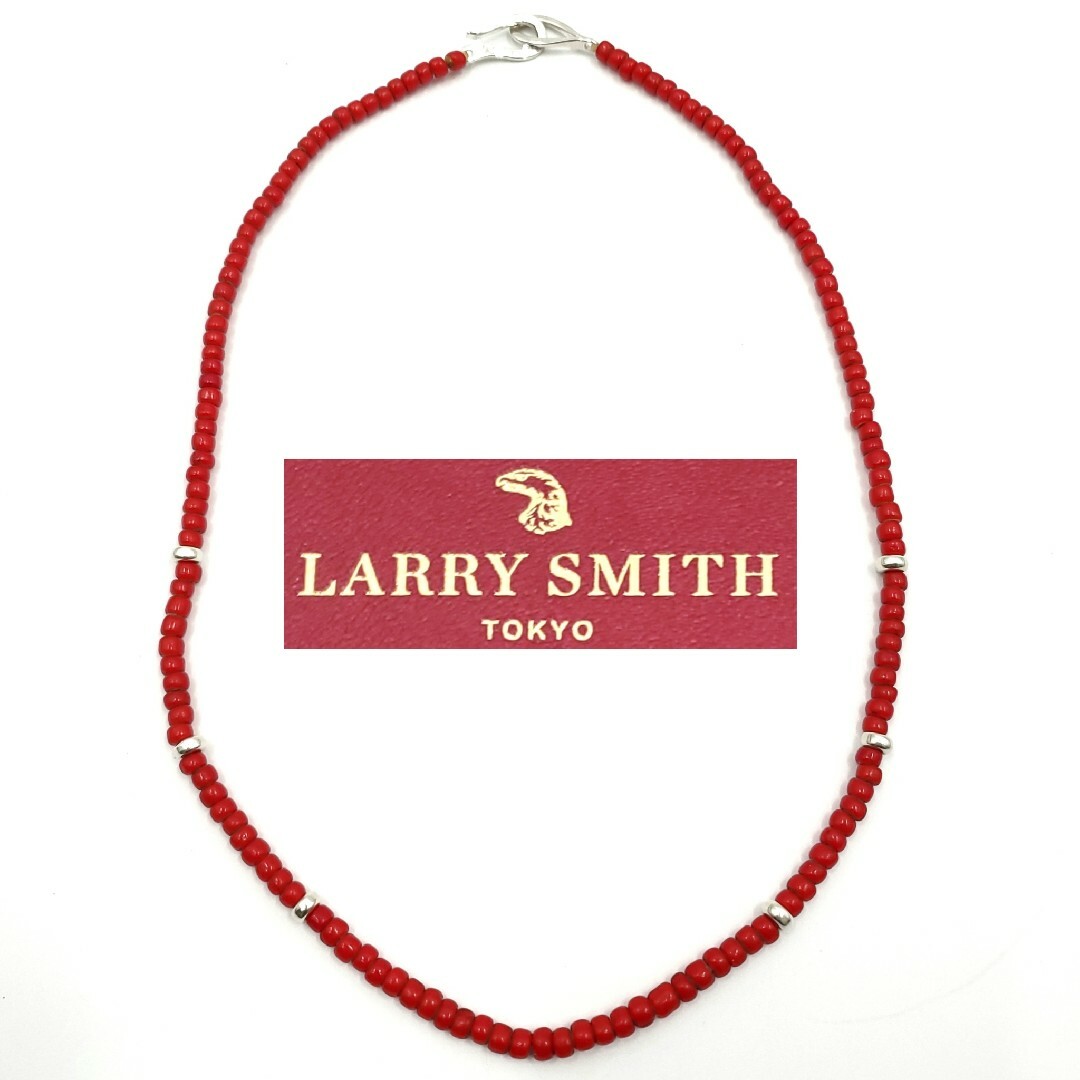 ブランドLARRYSMITH未使用！定価39,600円◆LARRY SMITH◆新品ホワイトハーツネックレス