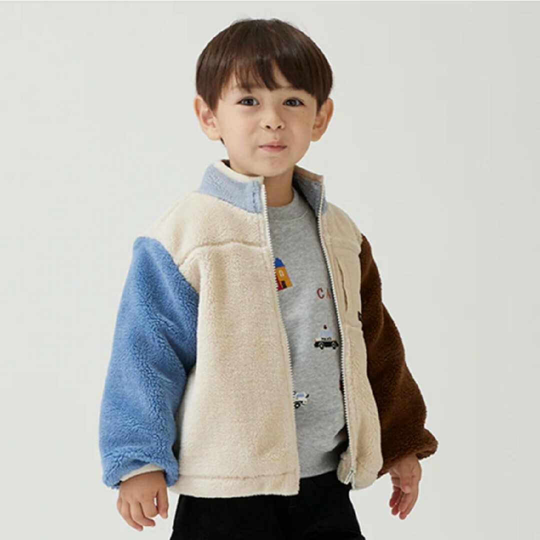 petit main(プティマイン)のpetit mainボアジップブルゾン キッズ/ベビー/マタニティのキッズ服男の子用(90cm~)(コート)の商品写真