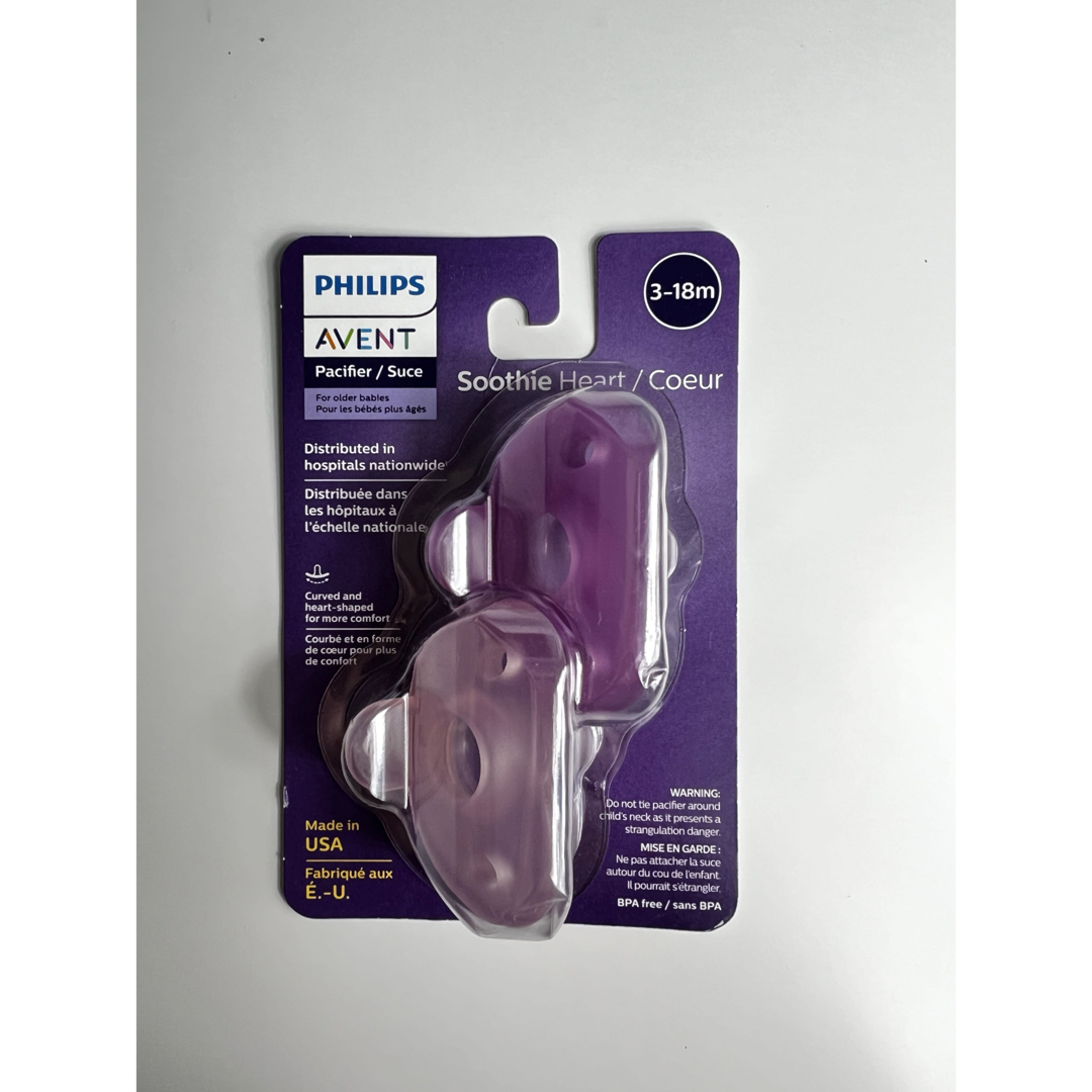 PHILIPS(フィリップス)の[新品]Philips avent フィリップス　おしゃぶり　ハート　ピンク キッズ/ベビー/マタニティの授乳/お食事用品(その他)の商品写真