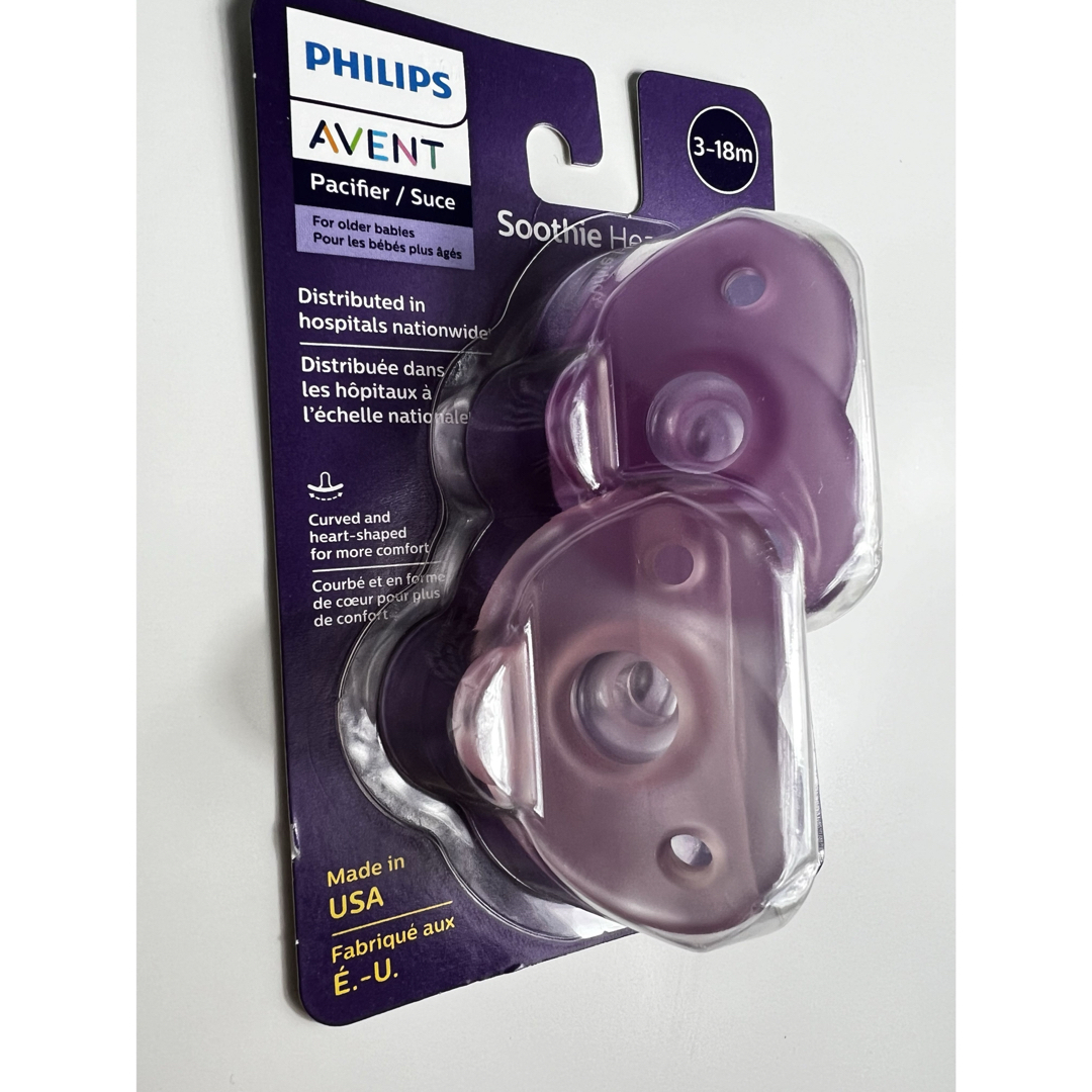 PHILIPS(フィリップス)の[新品]Philips avent フィリップス　おしゃぶり　ハート　ピンク キッズ/ベビー/マタニティの授乳/お食事用品(その他)の商品写真