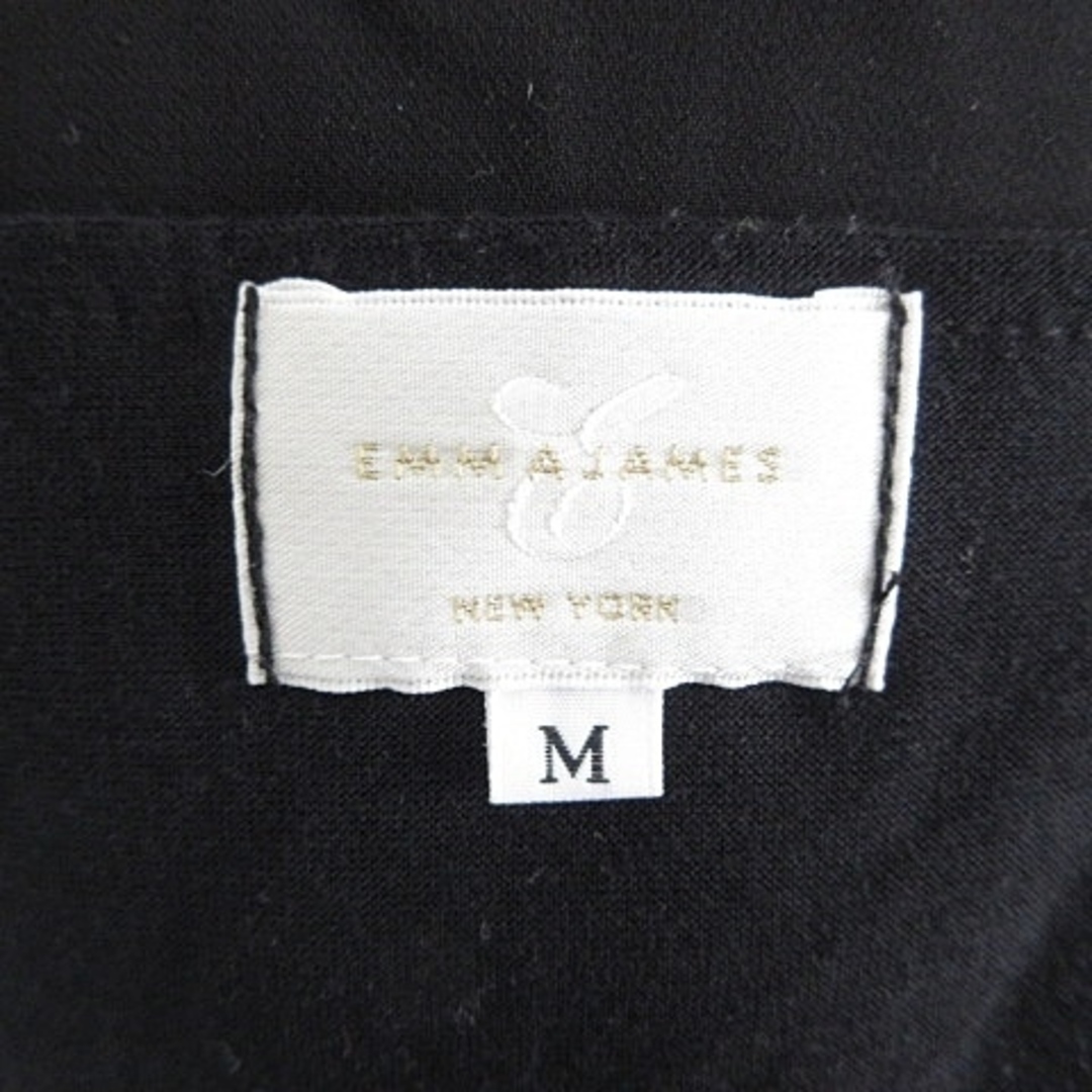 EMMAJAMES(エマジェイム)のEMMAJAMES ブラウス プルオーバー 七分袖 ギャザー シフォン 黒 M レディースのトップス(その他)の商品写真