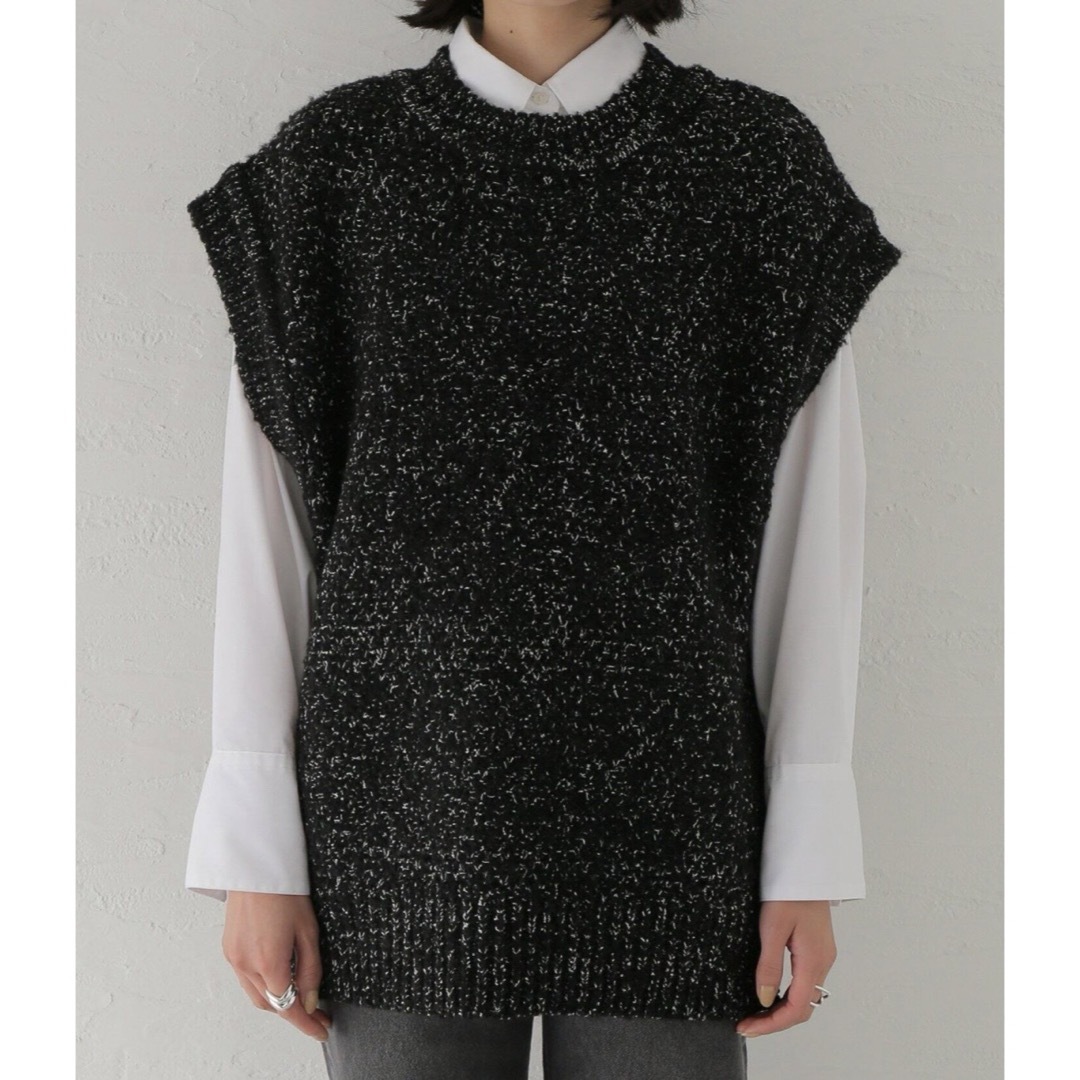 CLANE(クラネ)の【CLANE/クラネ】 SIDE ZIP TWEED KNIT VEST：ベスト レディースのトップス(ベスト/ジレ)の商品写真