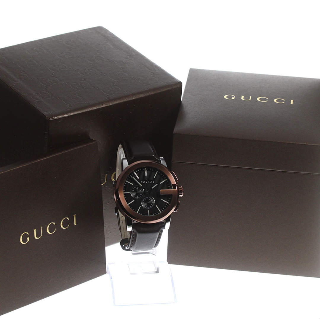 Gucci - グッチ GUCCI 101.2/YA101202 Gクロノ クォーツ メンズ 美品