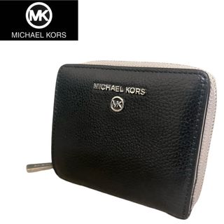 マイケルコース(Michael Kors)の【未使用品】MICHAEL KORS  レザー　ブラック　二つ折り財布　(折り財布)