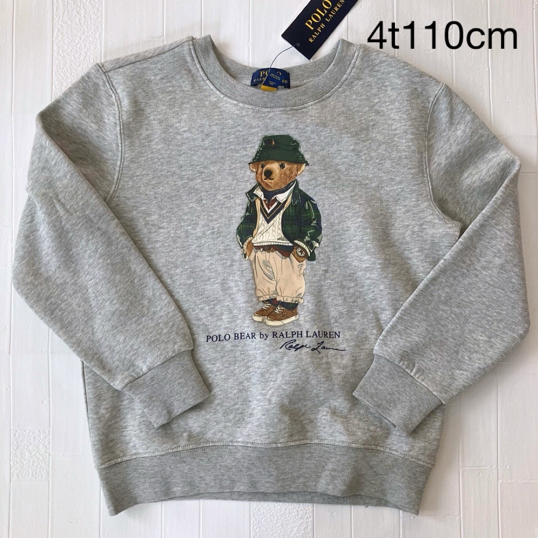 Ralph Lauren(ラルフローレン)の4t110cm グレー　トレーナー　ラルフローレン  ベア キッズ/ベビー/マタニティのキッズ服男の子用(90cm~)(Tシャツ/カットソー)の商品写真