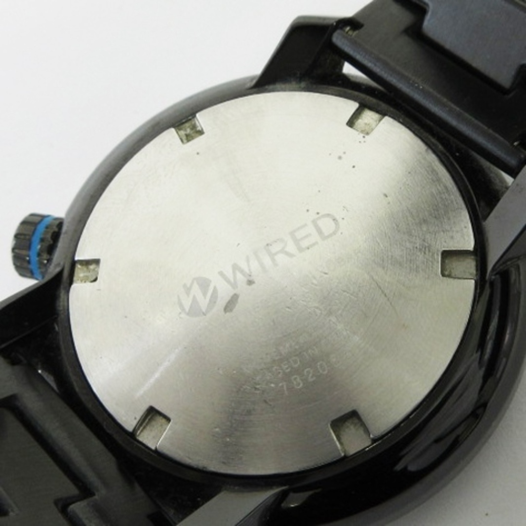 WIRED(ワイアード)のワイアード 腕時計 クォーツ 3針 SS VH31-KBC0 ブラック ブルー メンズの時計(腕時計(アナログ))の商品写真