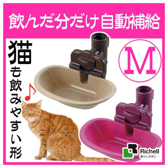 【ほぼ未使用】リッチェル 水飲み Mサイズ ペット 犬 猫 その他のペット用品(猫)の商品写真