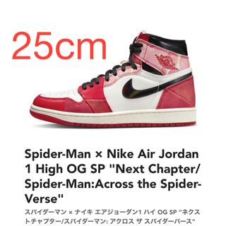 ジョーダン(Jordan Brand（NIKE）)の【25cm】Spider-Man × Nike AJ 1 High OG SP(スニーカー)