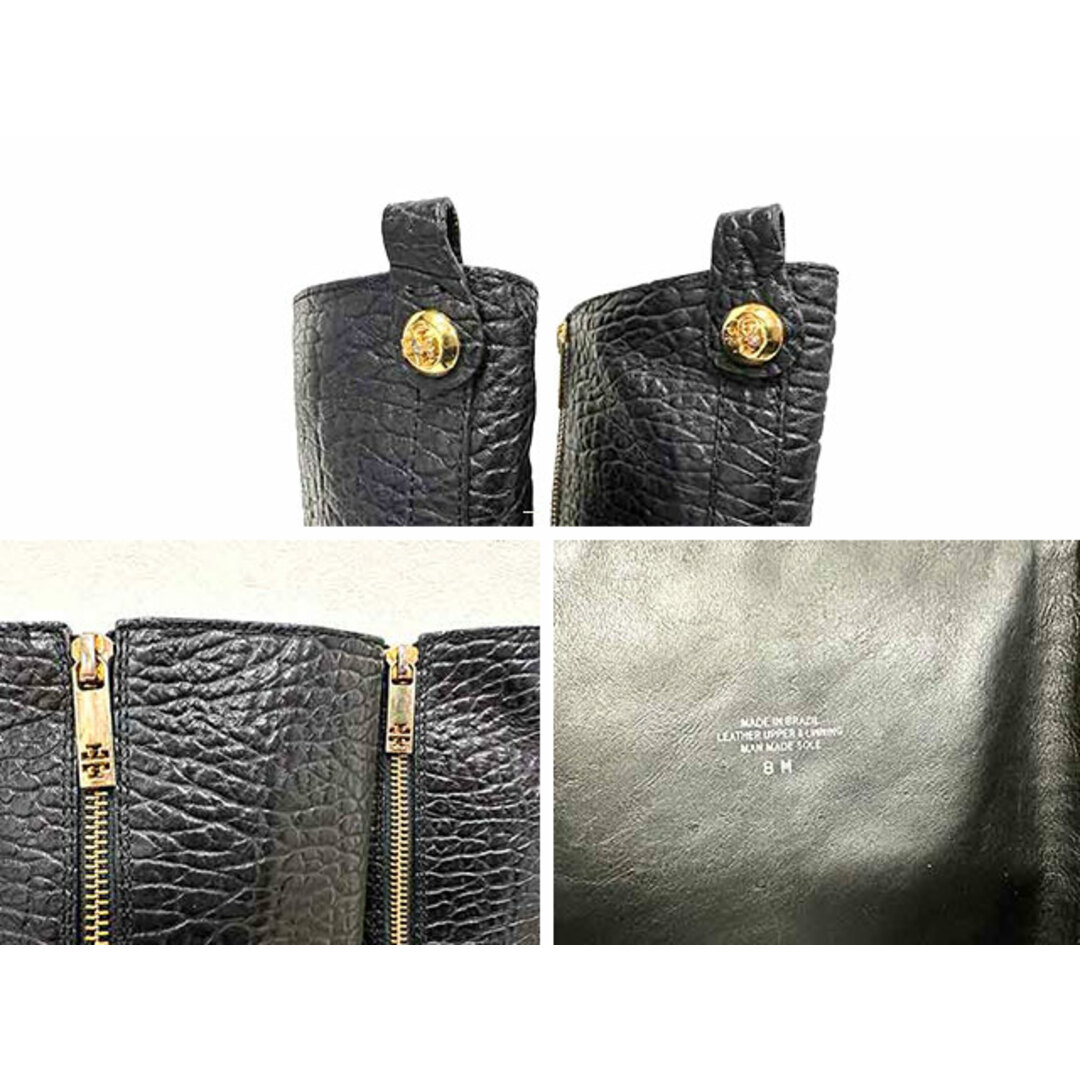 Tory Burch(トリーバーチ)の【中古】TORY BURCH トリーバーチ 靴 ブーツ ロングブーツ レディース ブラック 8M レディースの靴/シューズ(ブーツ)の商品写真