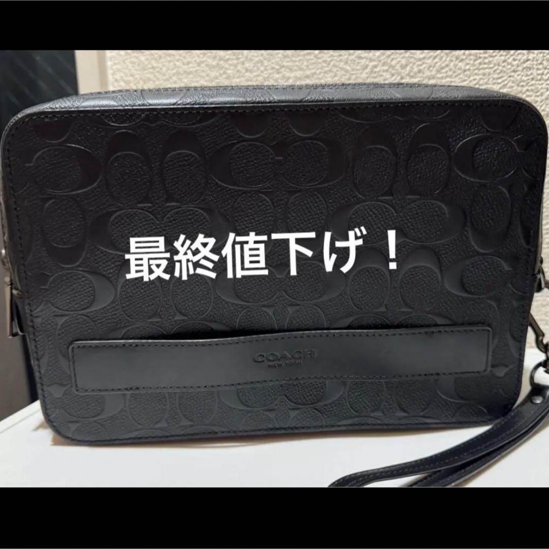 COACH(コーチ)のCOACH ブラック メンズ セカンドバッグ メンズのバッグ(セカンドバッグ/クラッチバッグ)の商品写真