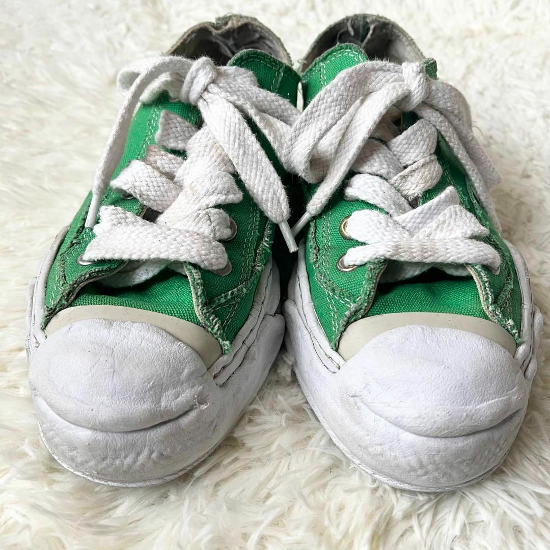 MIHARAYASUHIRO(ミハラヤスヒロ)のメゾンミハラヤスヒロ オリジナルソール キャンバス ロー スニーカー グリーン メンズの靴/シューズ(スニーカー)の商品写真