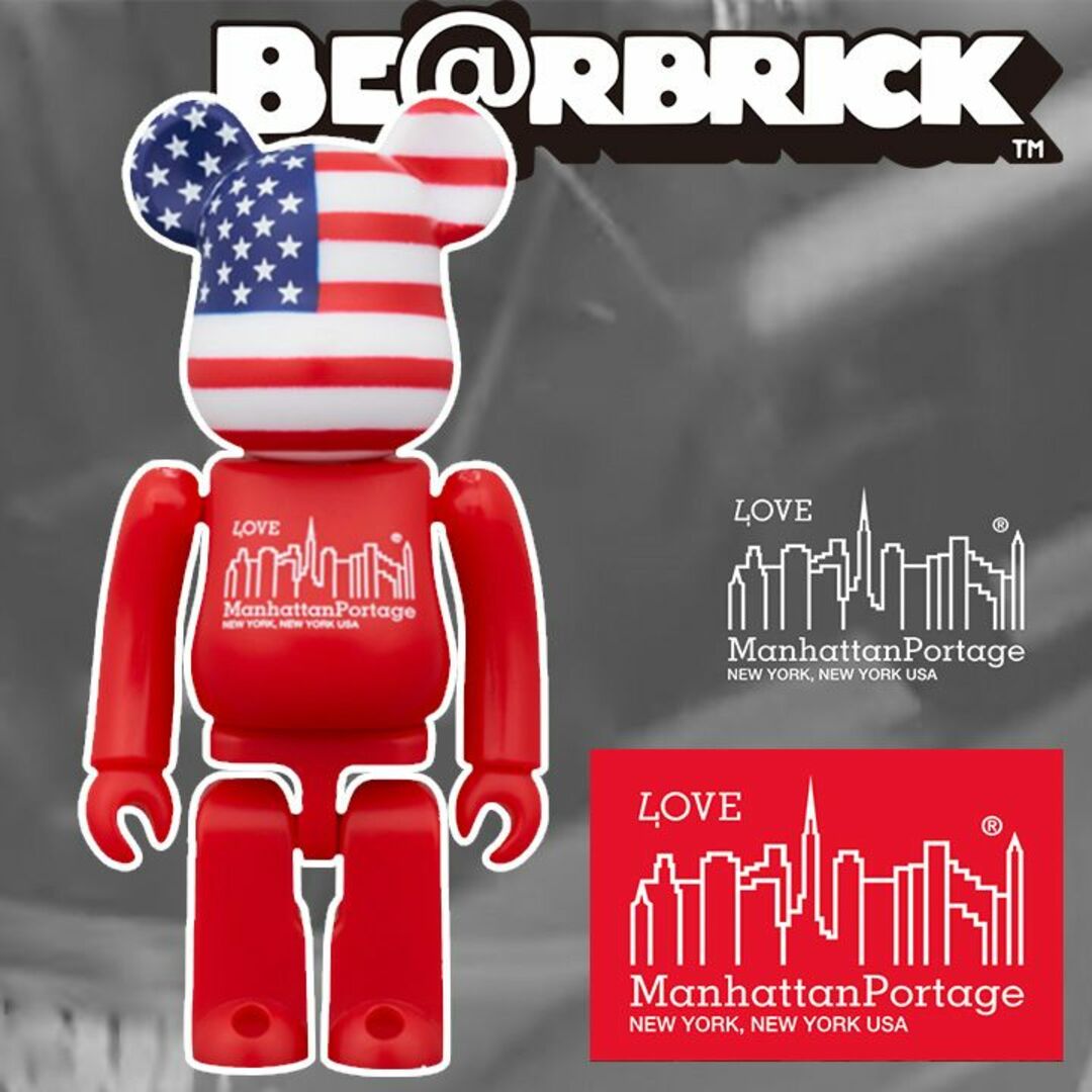 Manhattan Portage(マンハッタンポーテージ)の【新品未開封】マンハッタンポーテージ40周年記念 BE@RBRICKベアブリック エンタメ/ホビーのフィギュア(スポーツ)の商品写真