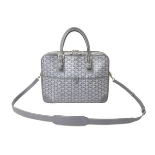 ゴヤール(GOYARD)のGOYARD ゴヤール アンバサードPM ブリーフケース VAE020141 2WAY グレー シルバー金具 良品 中古 58874(ビジネスバッグ)