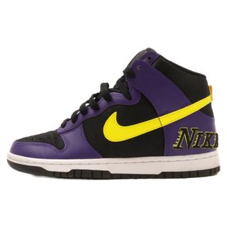 ナイキ(NIKE)のNIKE ナイキ DUNK HIGH PRM EMB COURT PURPLE LAKERS ダンクハイ プレミアム ハイカットスニーカー コートパープル レイカーズ ブラック/パープル US8.5 DH0642-001(スニーカー)