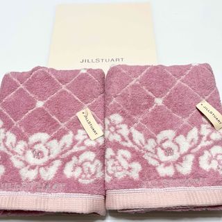 ジルスチュアート(JILLSTUART)の新品　ジルスチュアート　フェイスタオル　2枚　チェリーピンク　タオル美術館　薔薇(タオル/バス用品)