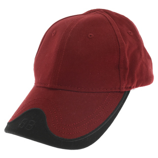バレンシアガ(Balenciaga)のBALENCIAGA バレンシアガ BBロゴ刺繍 ベースボールキャップ 帽子 531585 レッド(キャップ)