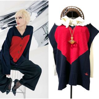 ヴィヴィアンウエストウッド(Vivienne Westwood)の大人気完売モデル♡良品✨VivienneWestwoodハートニットベスト(ニット/セーター)