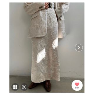 アメリヴィンテージ(Ameri VINTAGE)のPAULETTE JACQUARD SKIRT(ロングスカート)